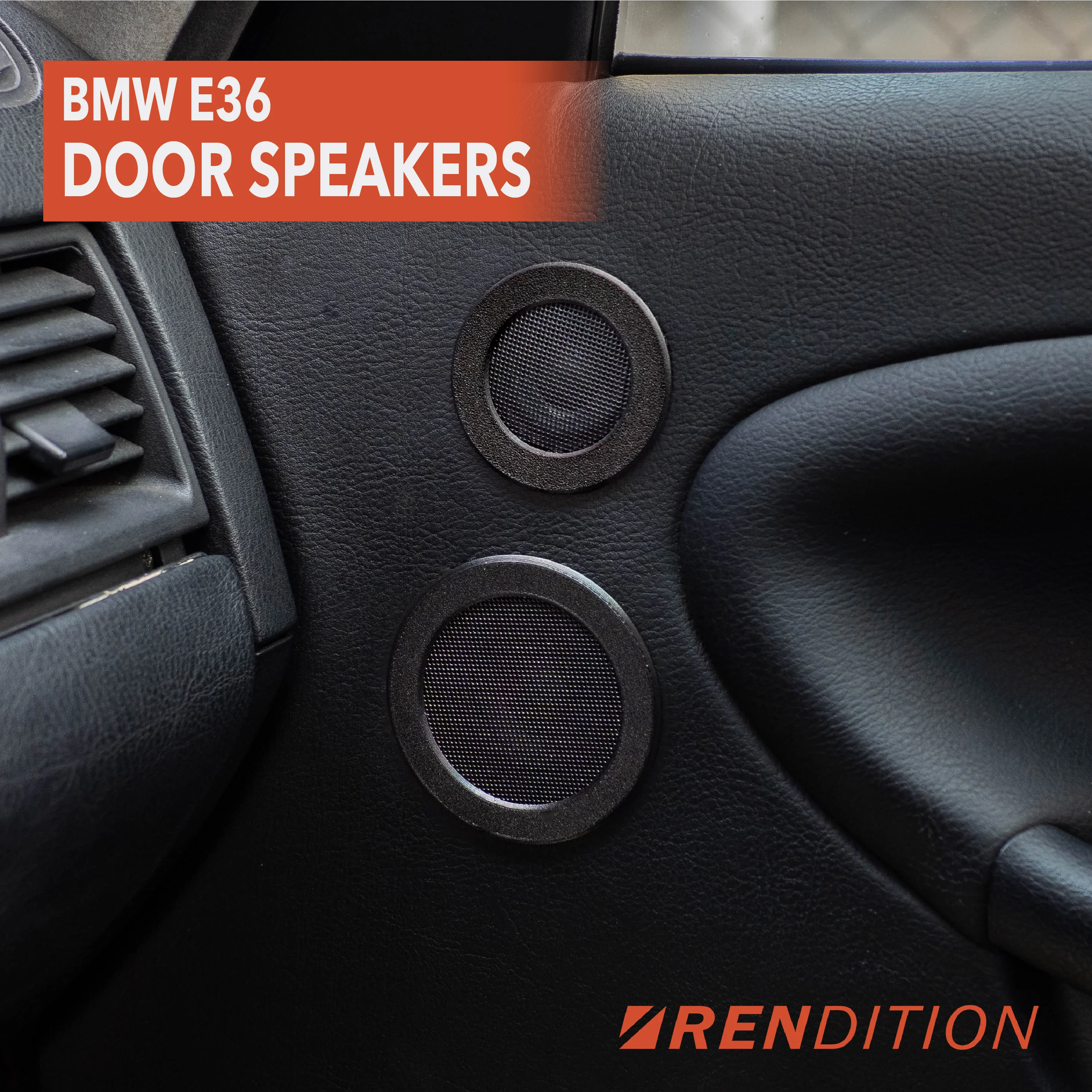BMW E36 Door Tweeter & Speaker Grille Upgrade Kit – HiFi Full-Range Replacement