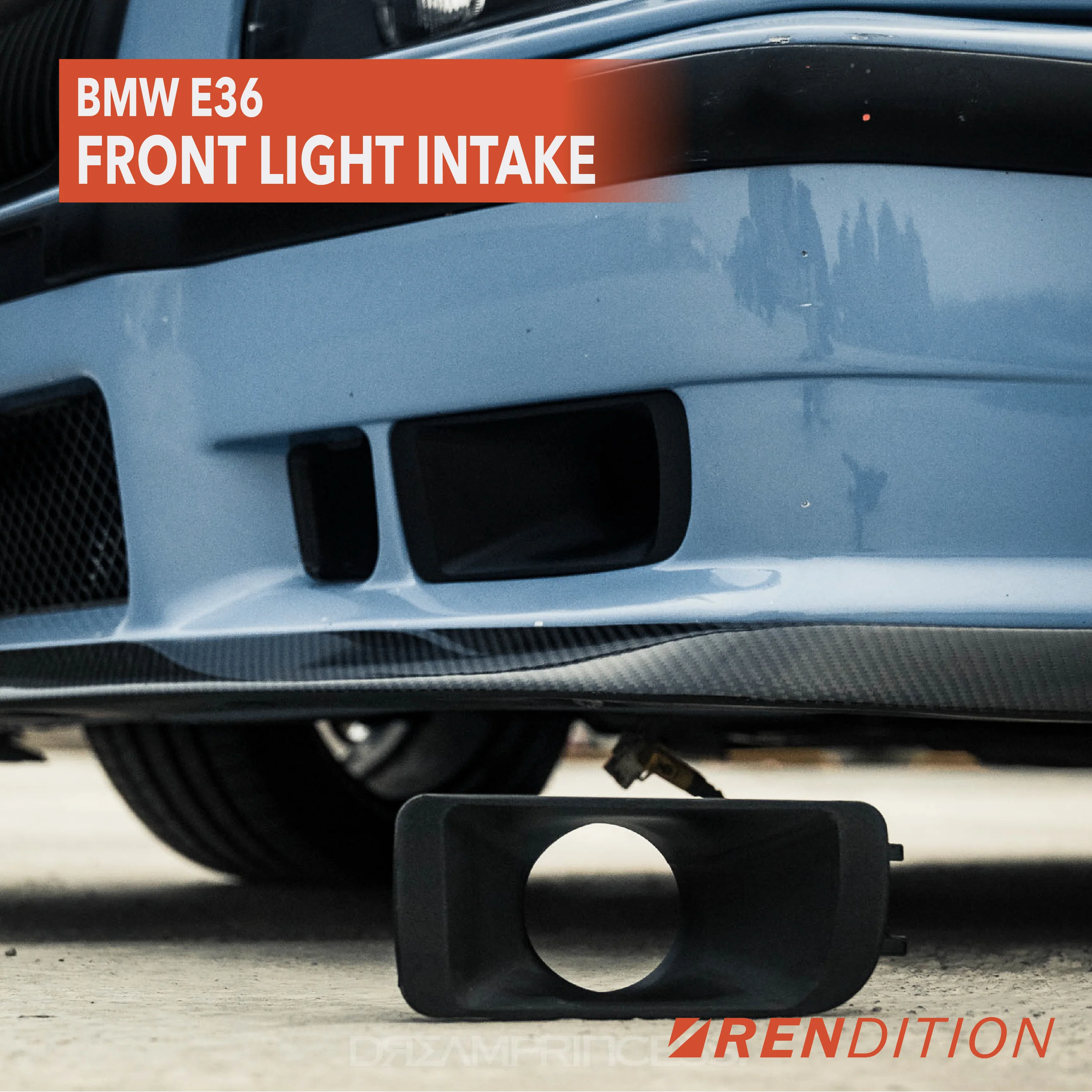 BMW E36 Fog Light Intake Duct | Air Intake Ram-Air