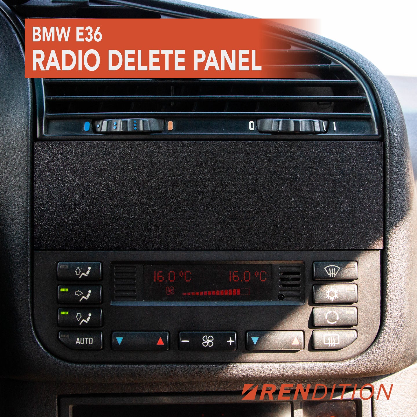BMW E36 RADIO DELETE PANEL & GAUGE BRACKET (52MM) - Image 2