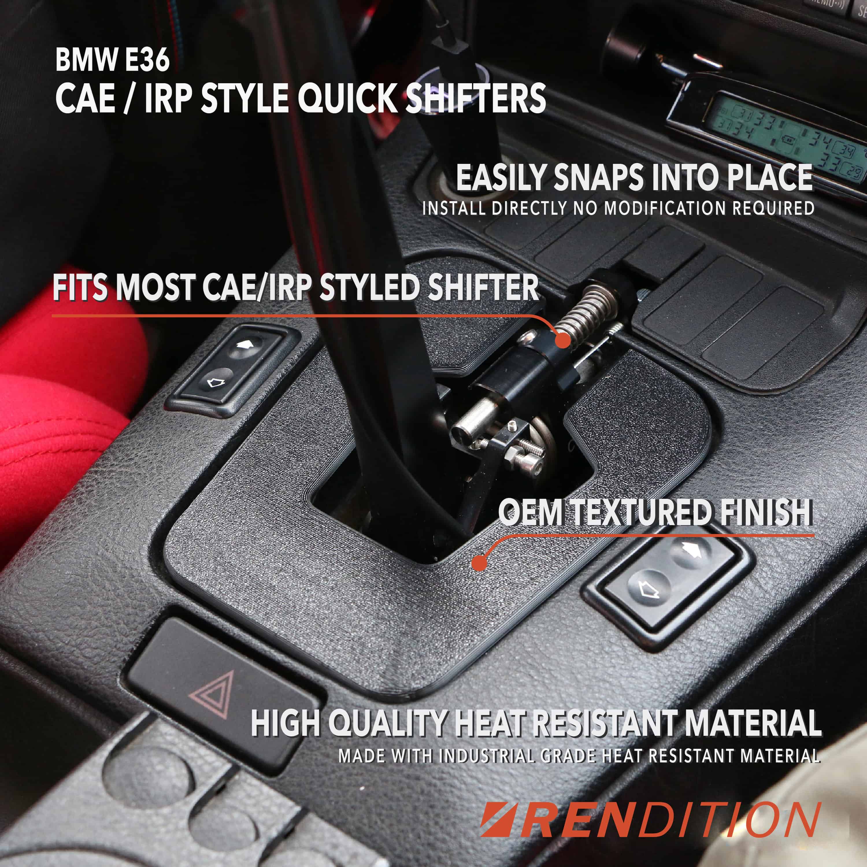BMW E36 Shift Boot Cover for Short Shifter - Image 2