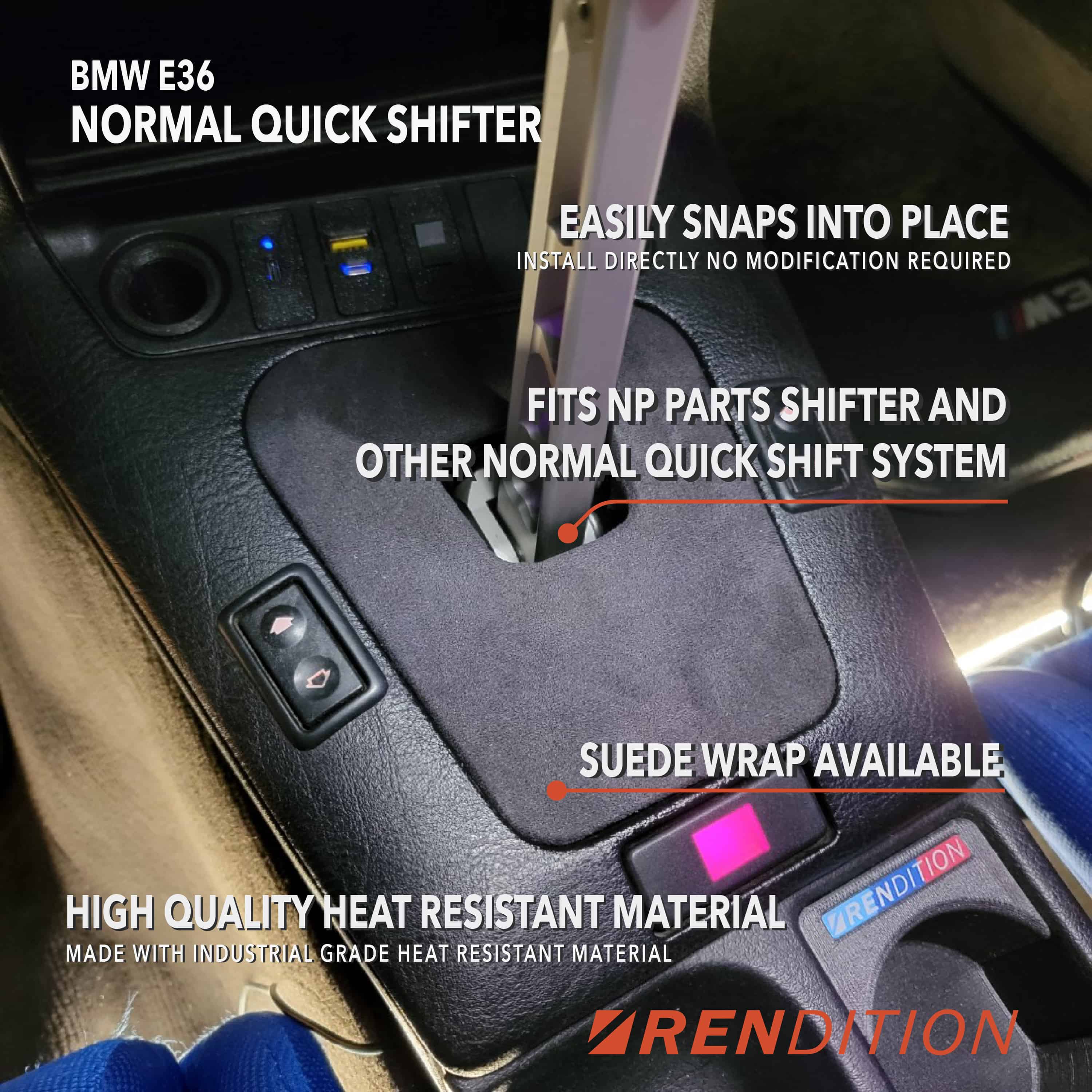 BMW E36 Shift Boot Cover for Short Shifter - Image 3