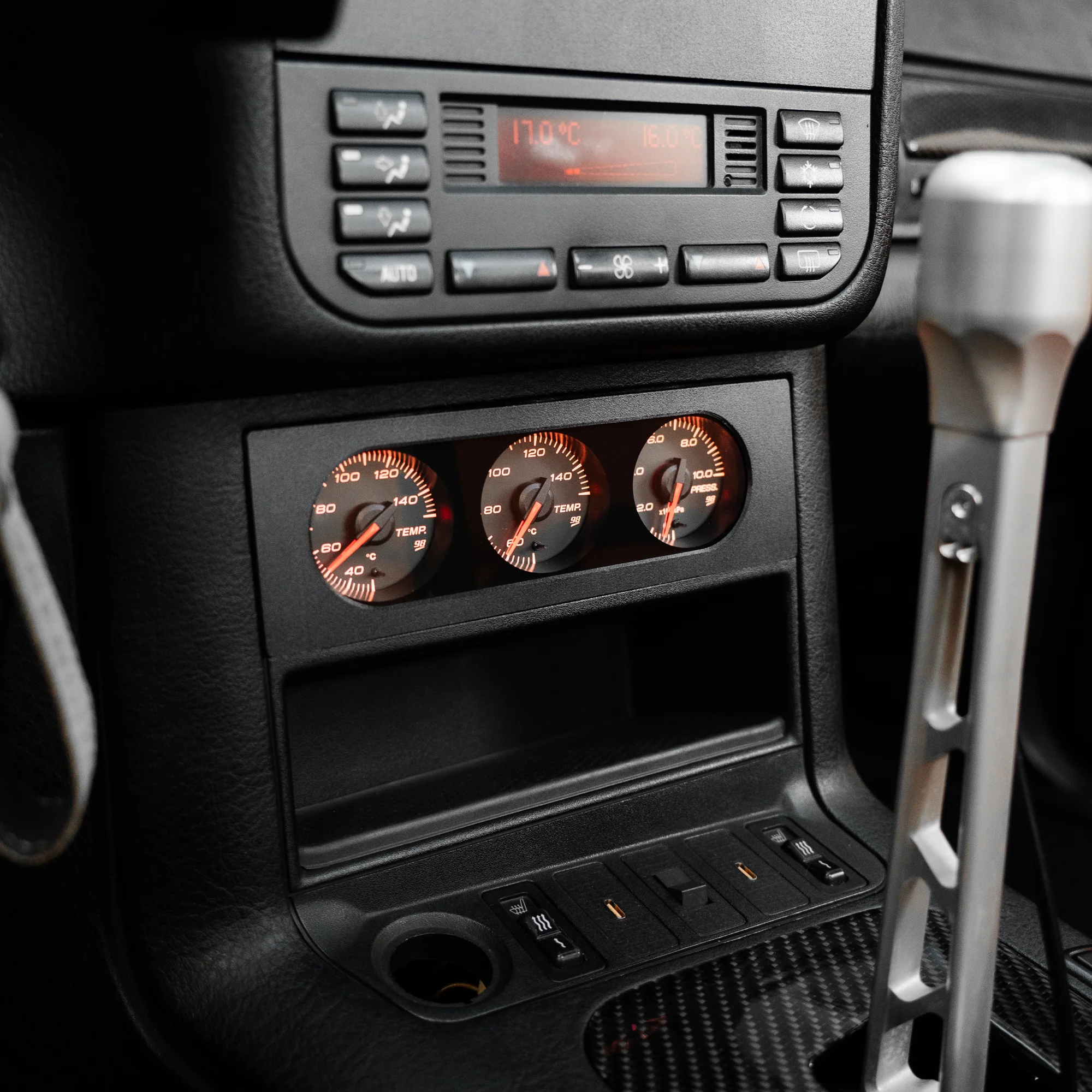 BMW E36 Triple Gauge Kit by Rendition - Image 2
