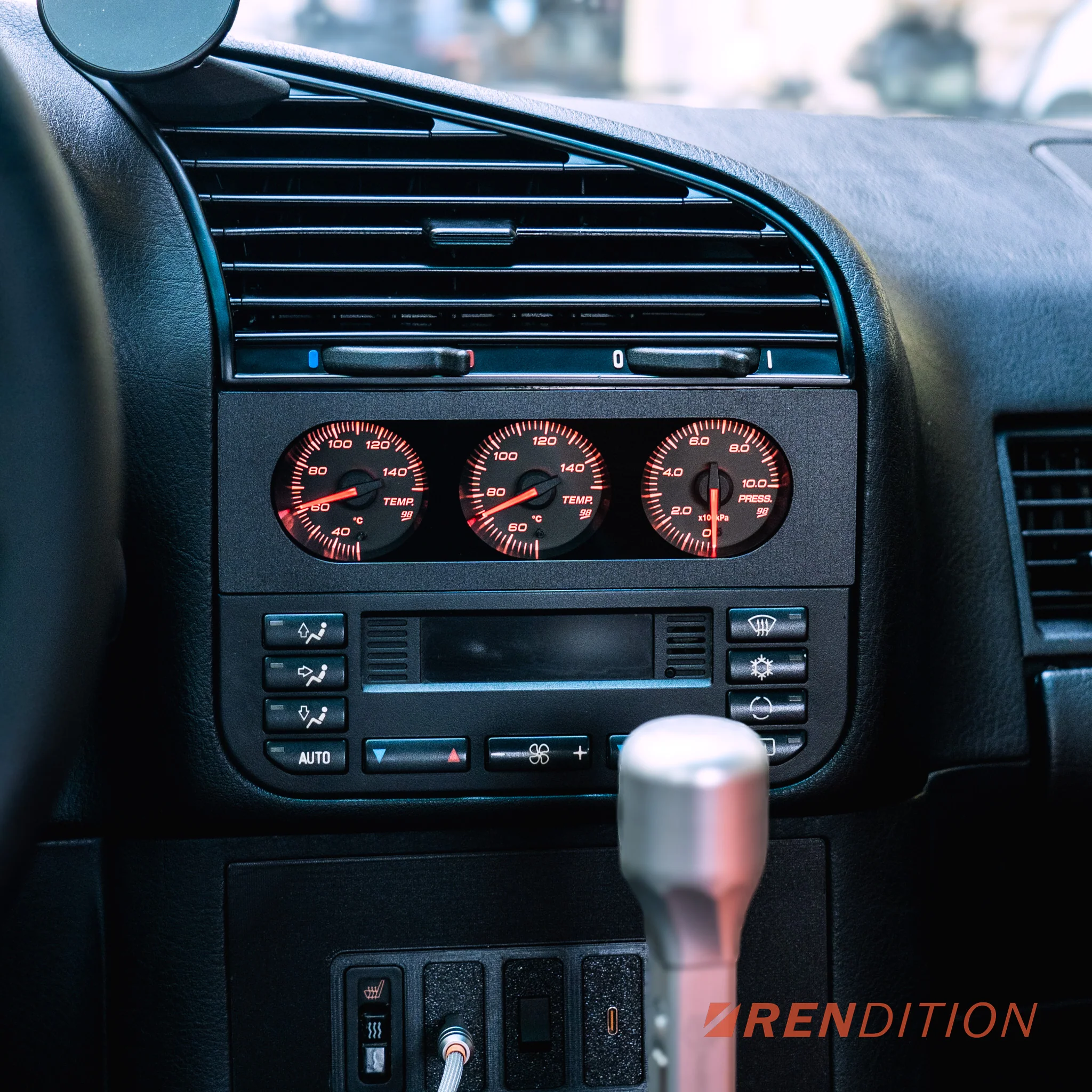BMW E36 Triple Gauge Kit by Rendition - Image 3