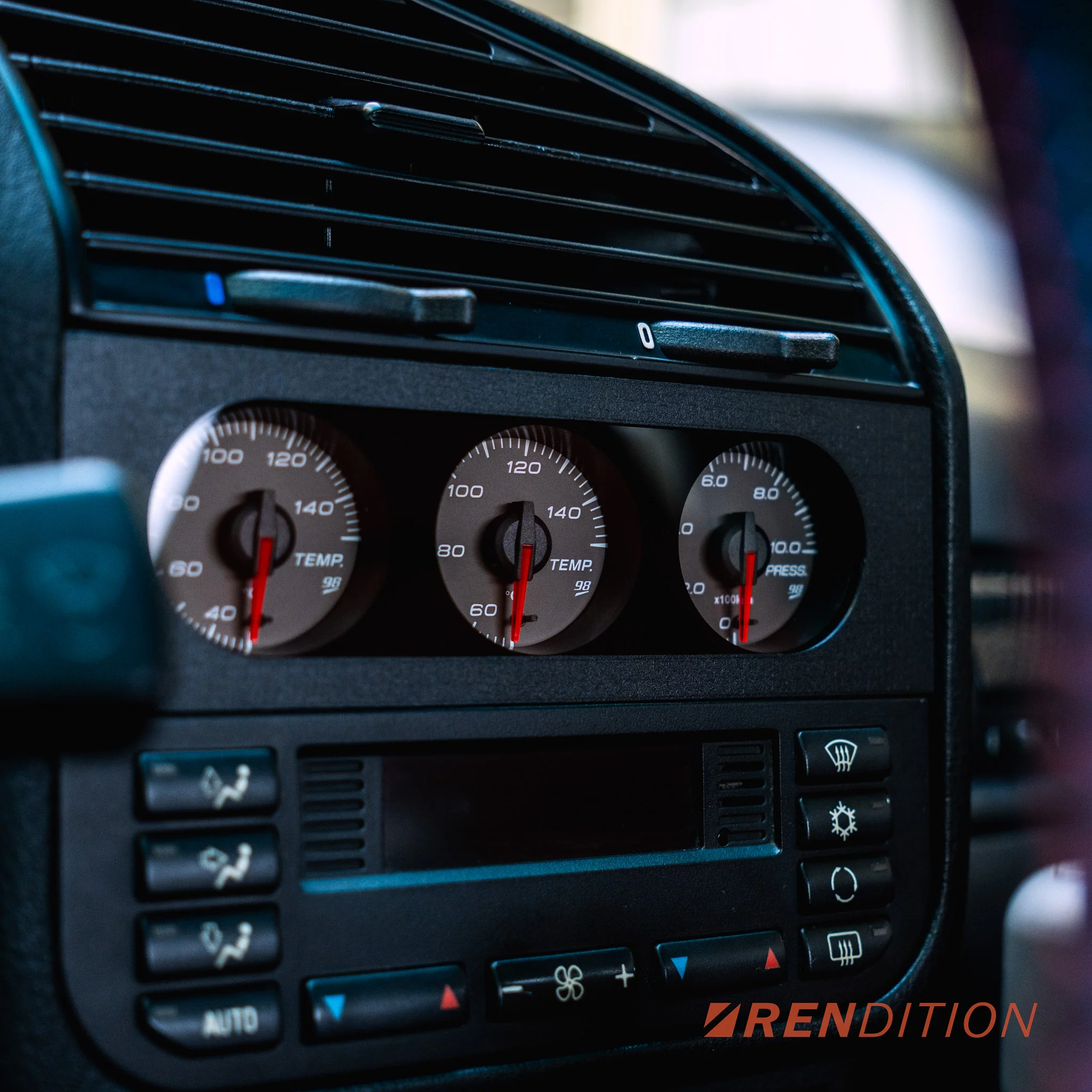 BMW E36 Triple Gauge Kit by Rendition - Image 5