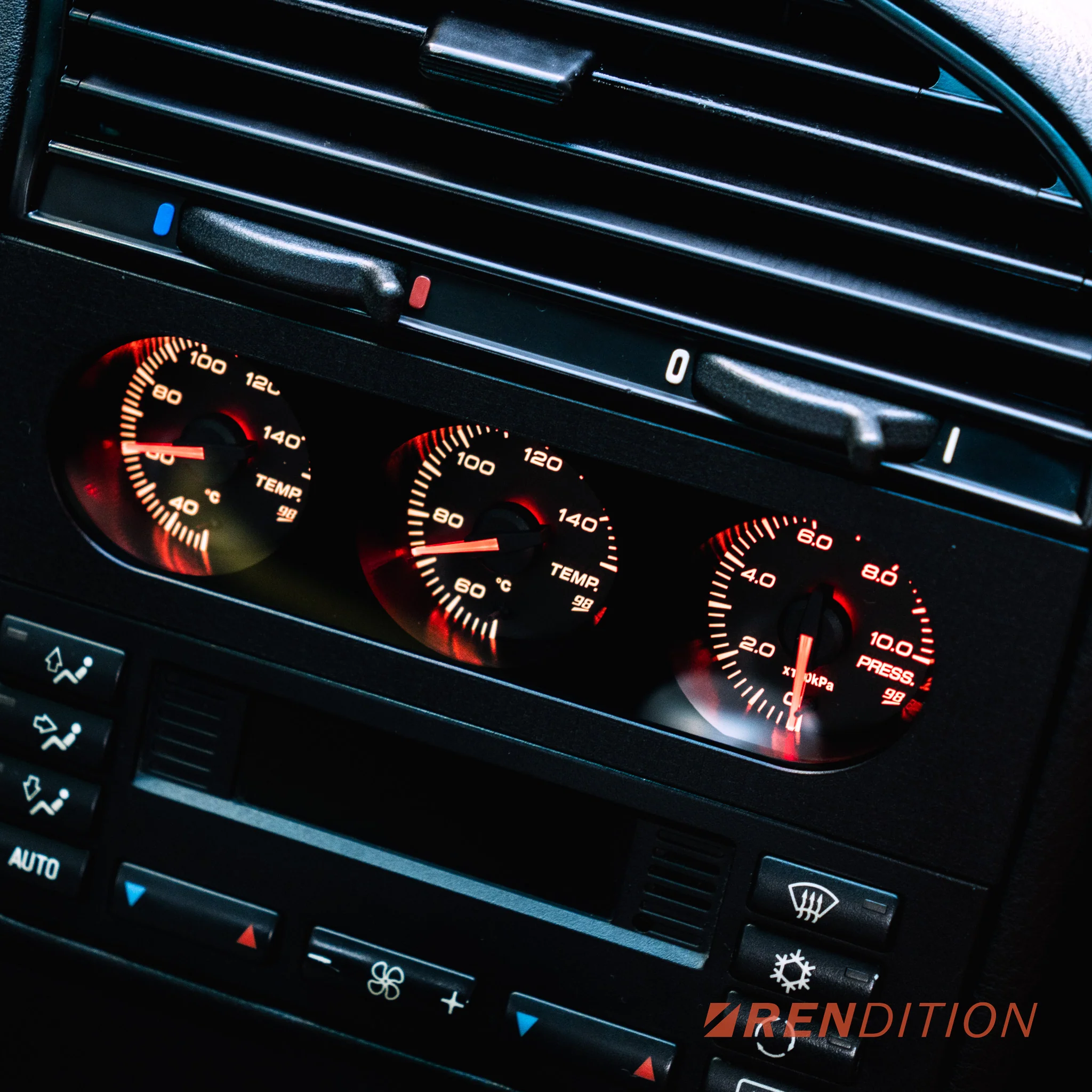 BMW E36 Triple Gauge Kit by Rendition - Image 7
