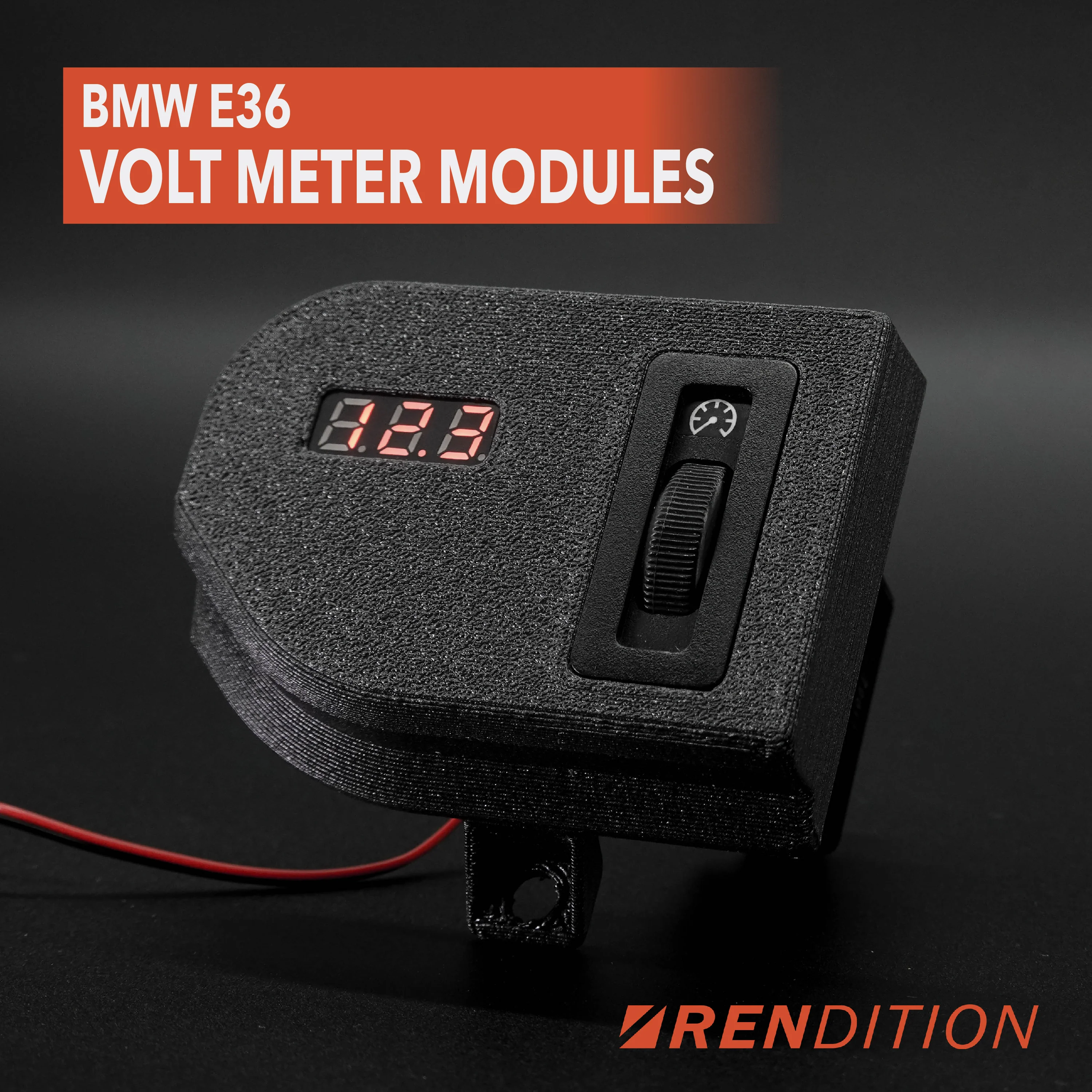 BMW E36 Instrument Cluster Dimmer Cover Volt Meter | OEM Replacement | Rendition Custom