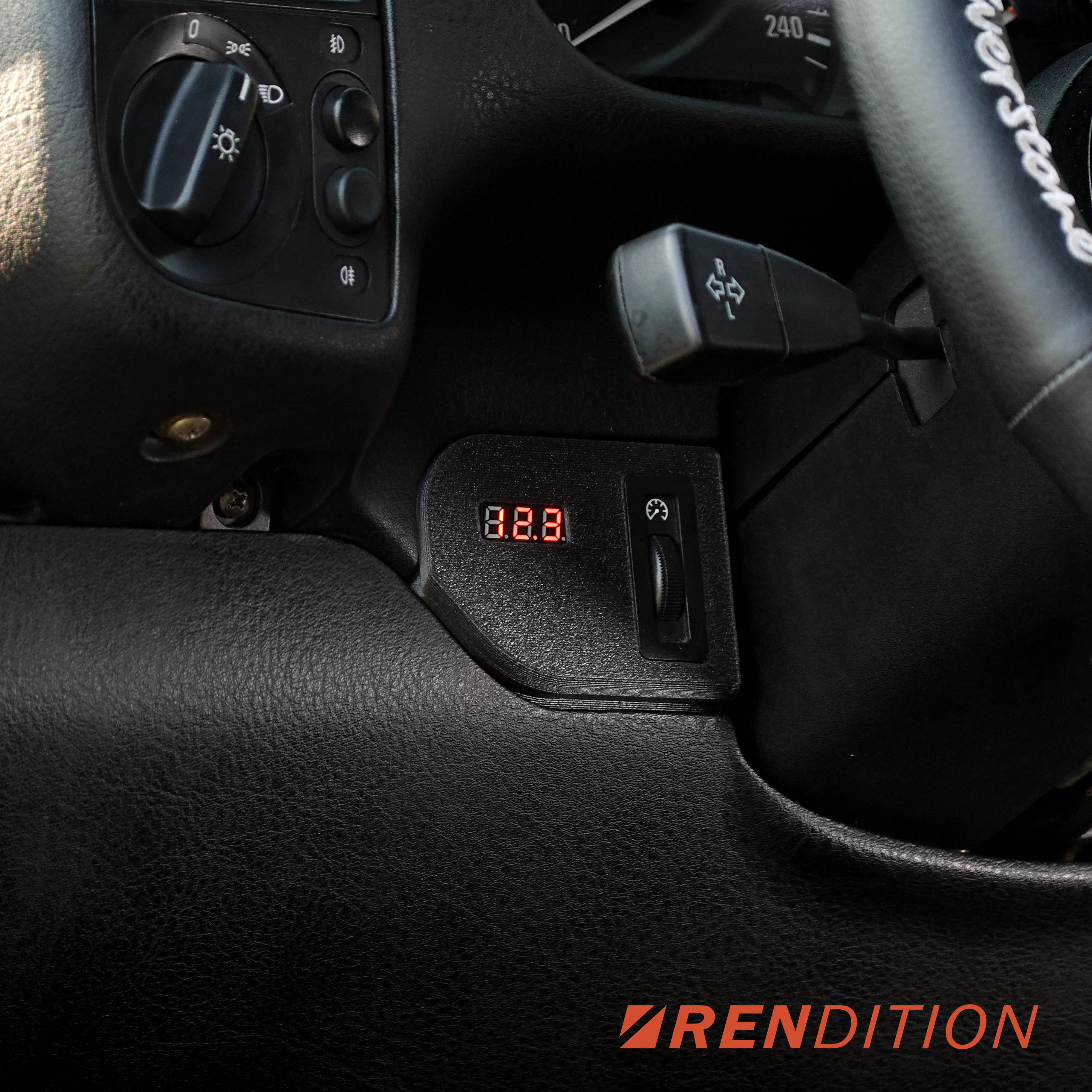 BMW E36 Instrument Cluster Dimmer Cover Volt Meter | OEM Replacement | Rendition Custom - Image 5