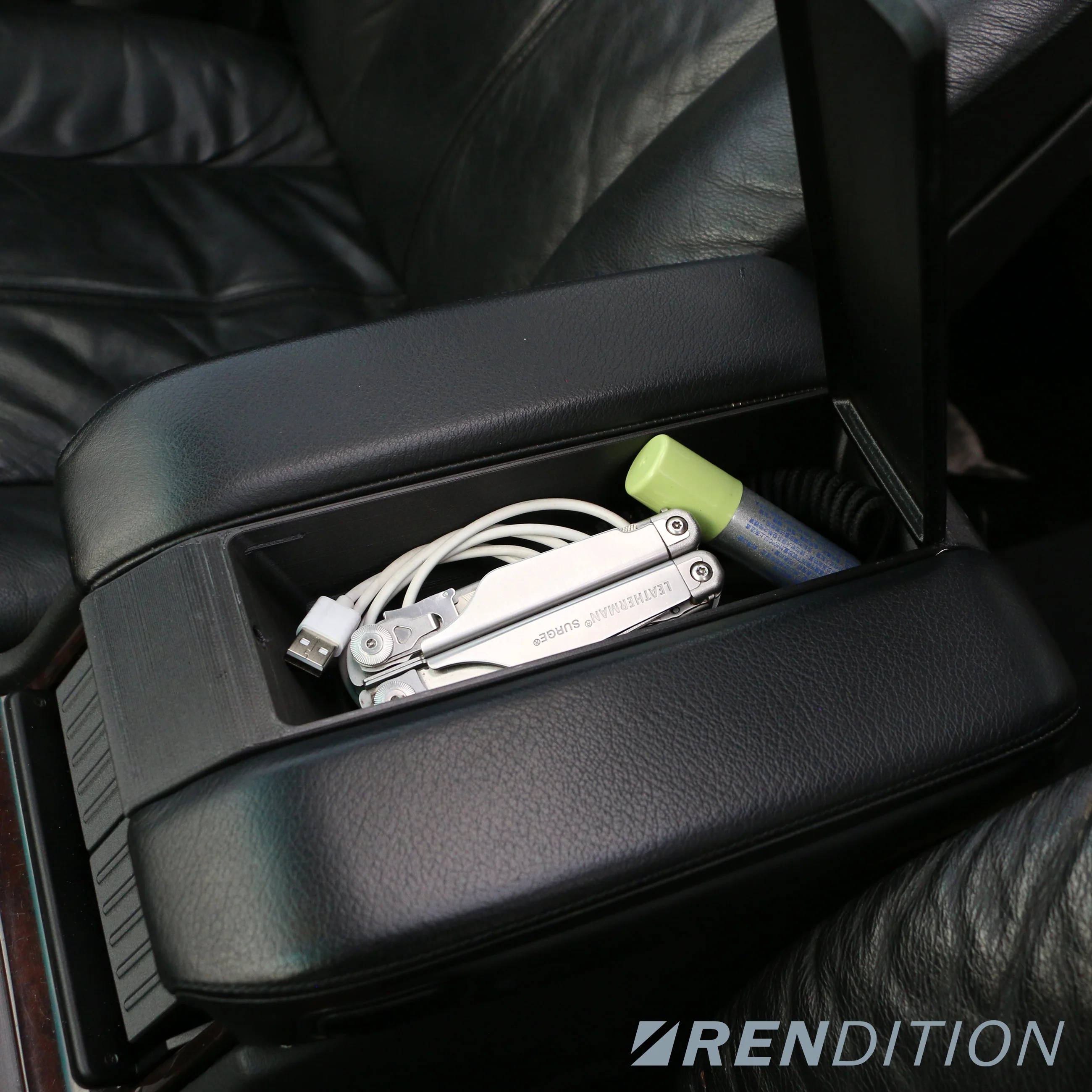 BMW E38 ARMREST STORAGE TRAY V2.1 / STOAGE BOX / E38 PHONE REPLACEMENT - Image 6