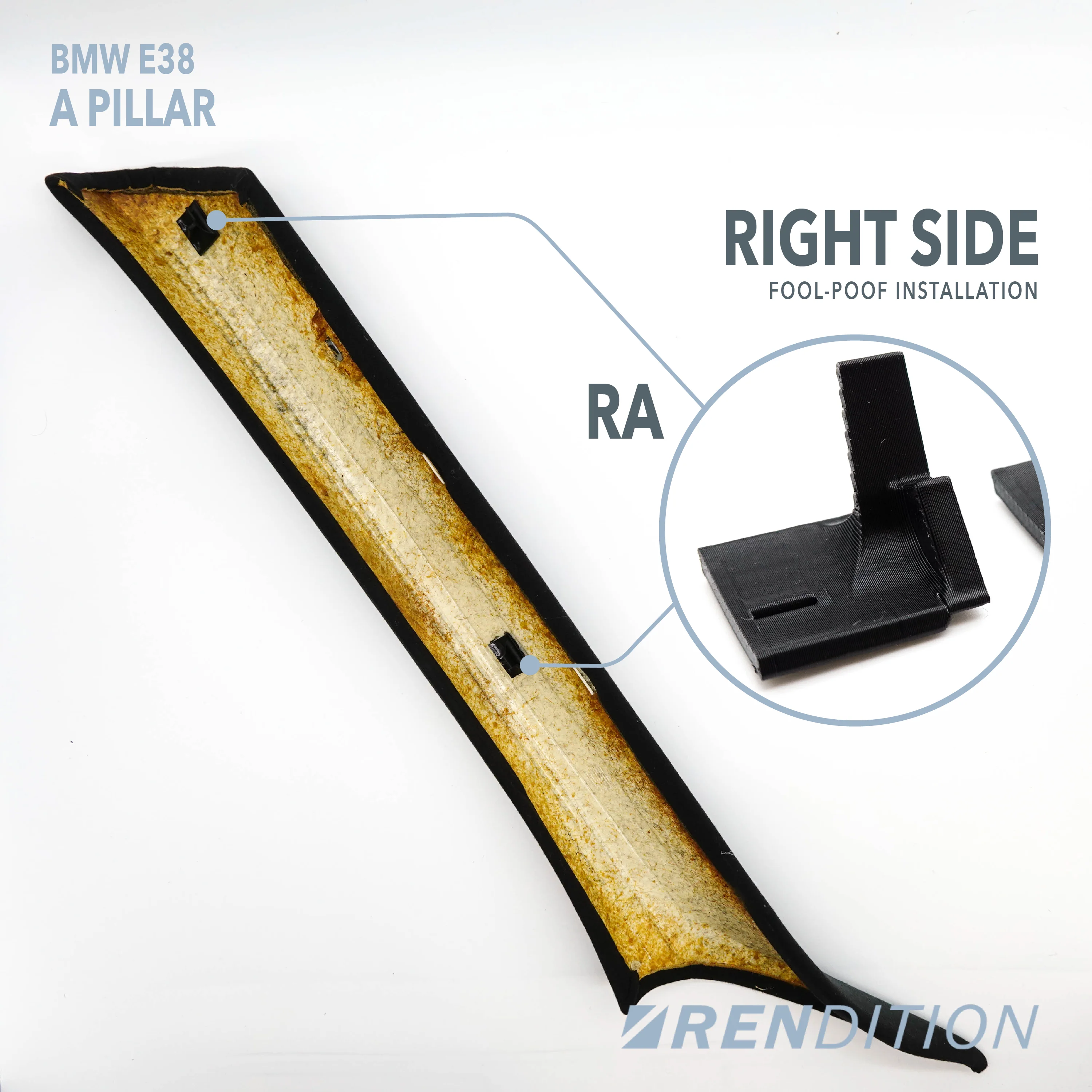 BMW E38 A/B/C Pillar Repair Kit – Interior Trim Tab Replacement - Image 4