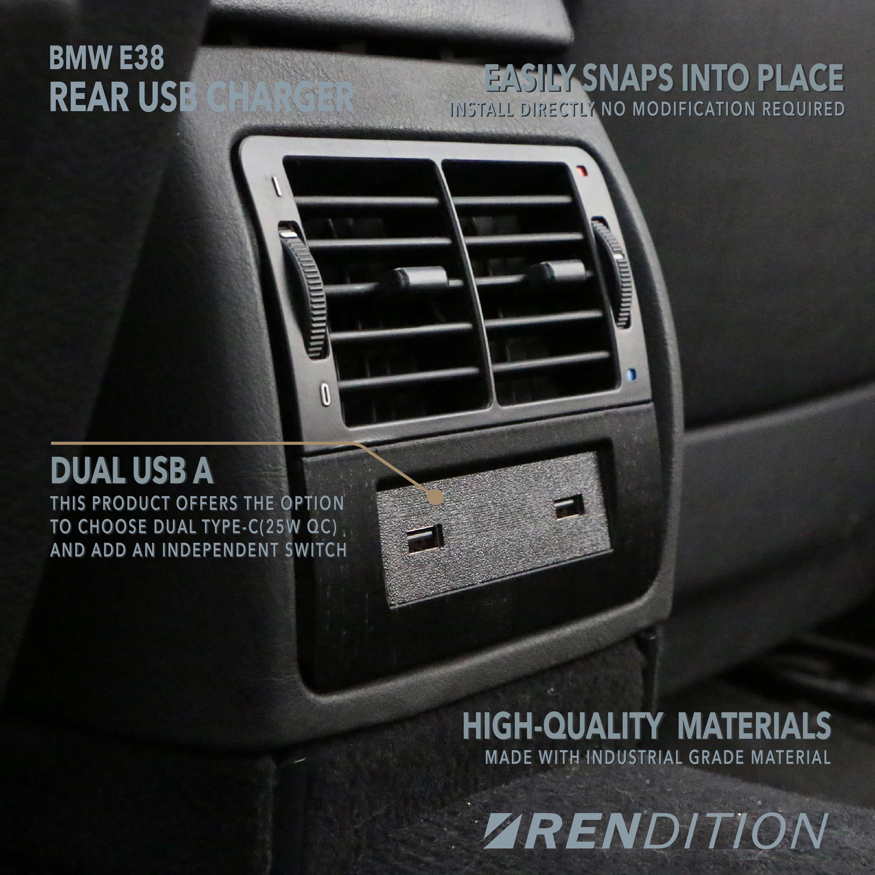 BMW E38 REAR USB CHARGER - Image 2