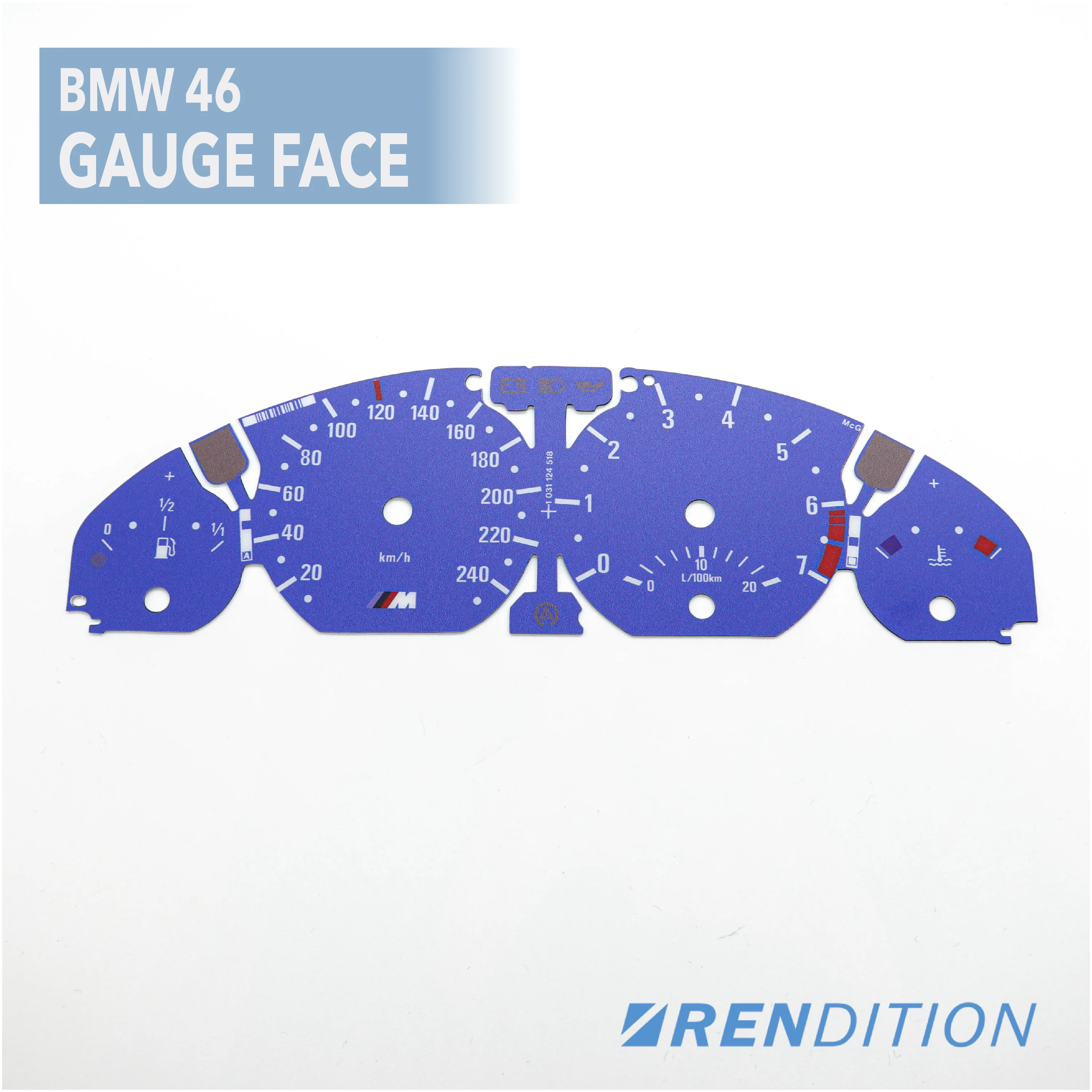 BMW E46 Gauge Face Overlay