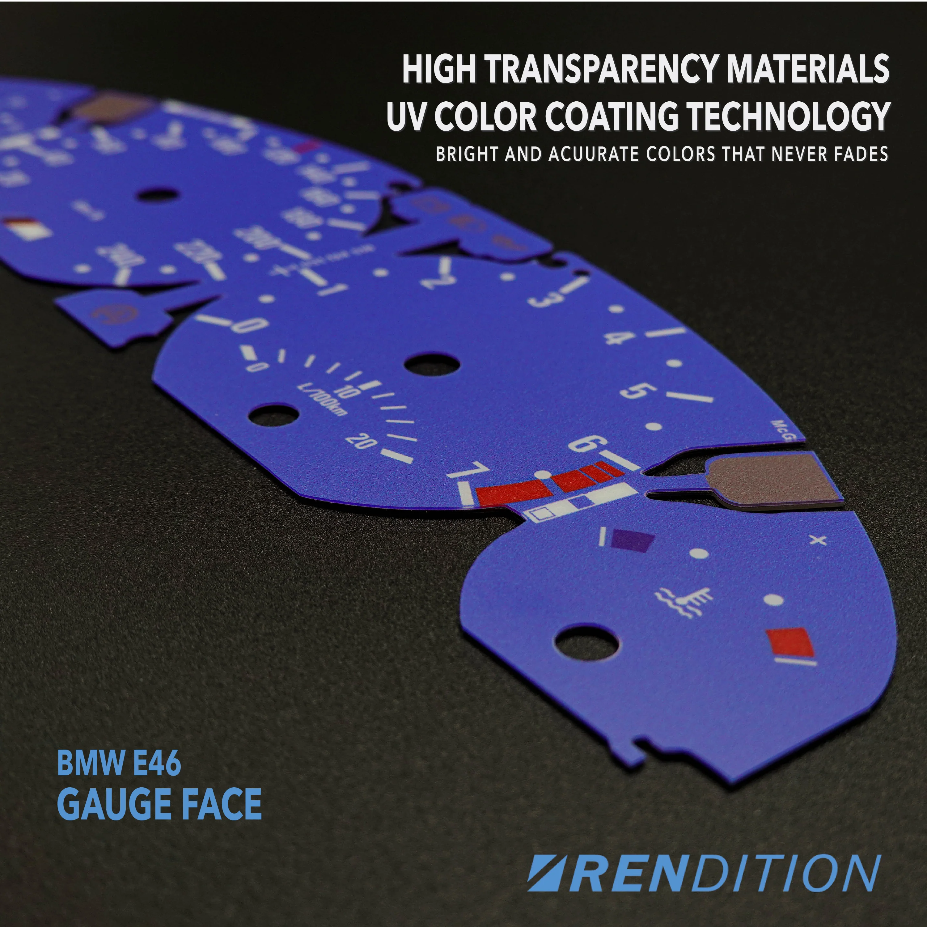 BMW E46 Gauge Face Overlay - Image 4