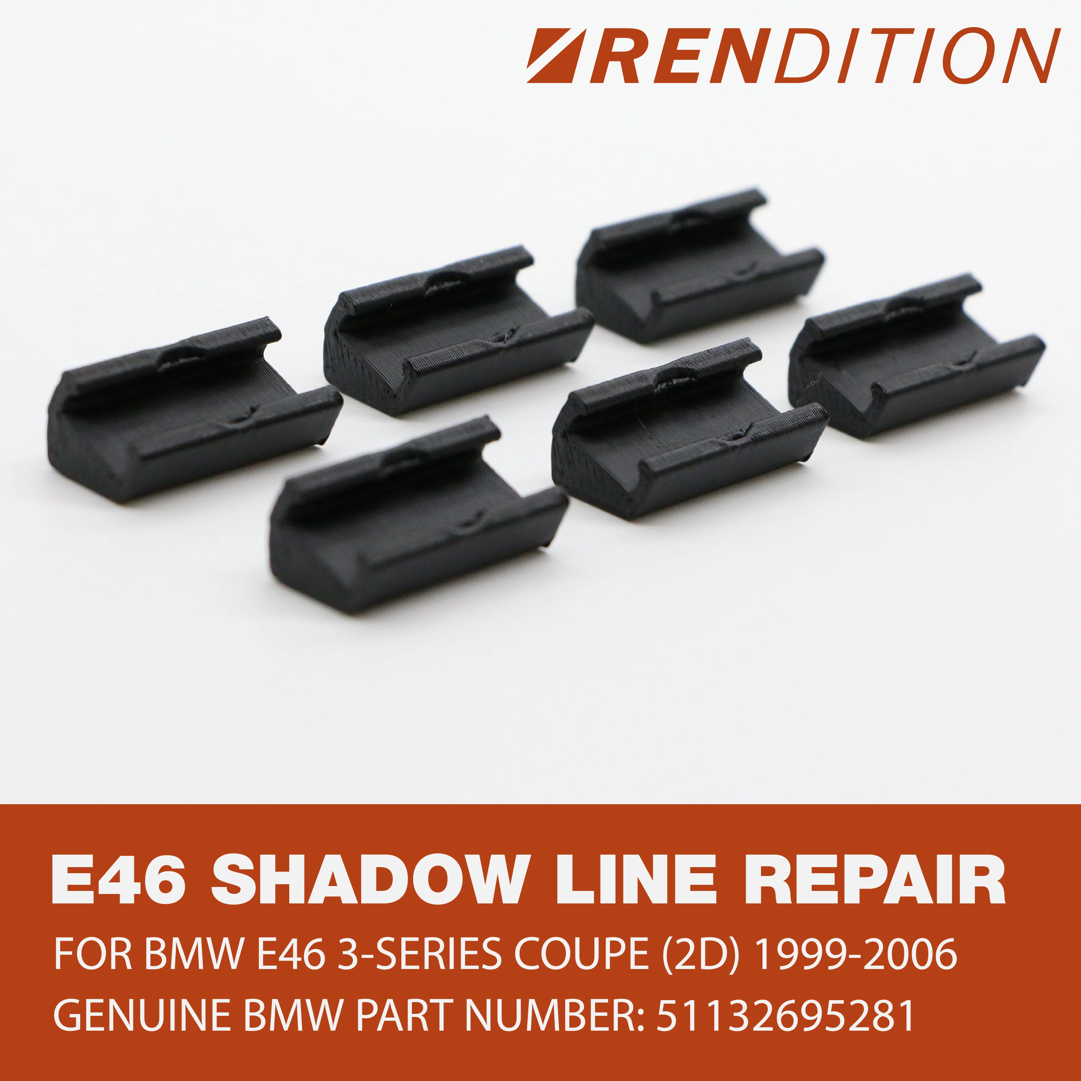 BMW E46 Shadowline Trim Repair Kit Repair V2 Window Trim Tabs - Image 2