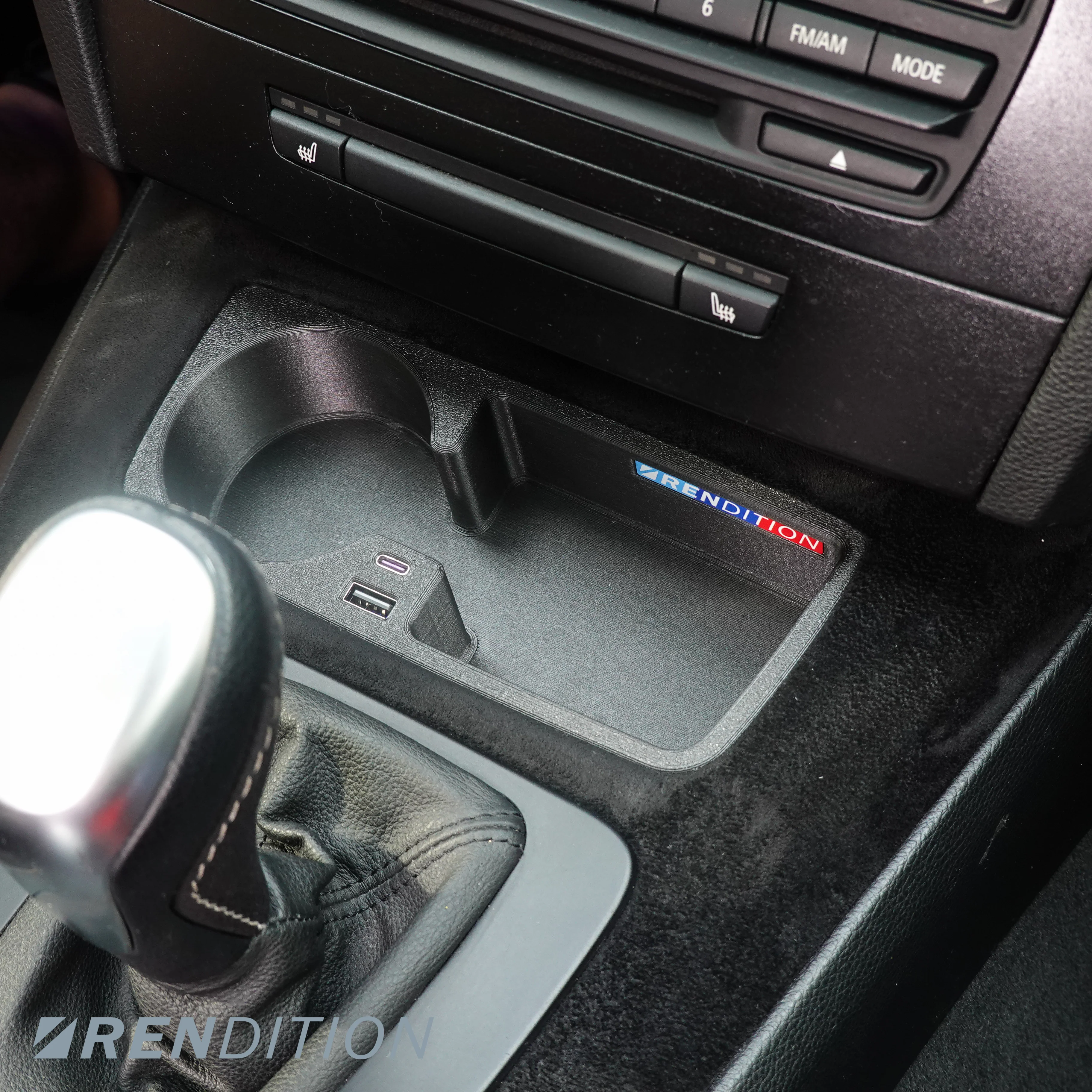 BMW E9X FRONT CUPHOLDER + USB (E90 E91 E92 E93) - Image 3