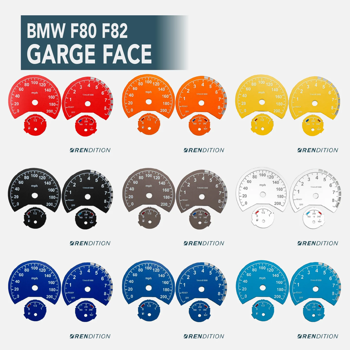 BMW F80/F82 Custom Gauge Face Overlay - Image 5