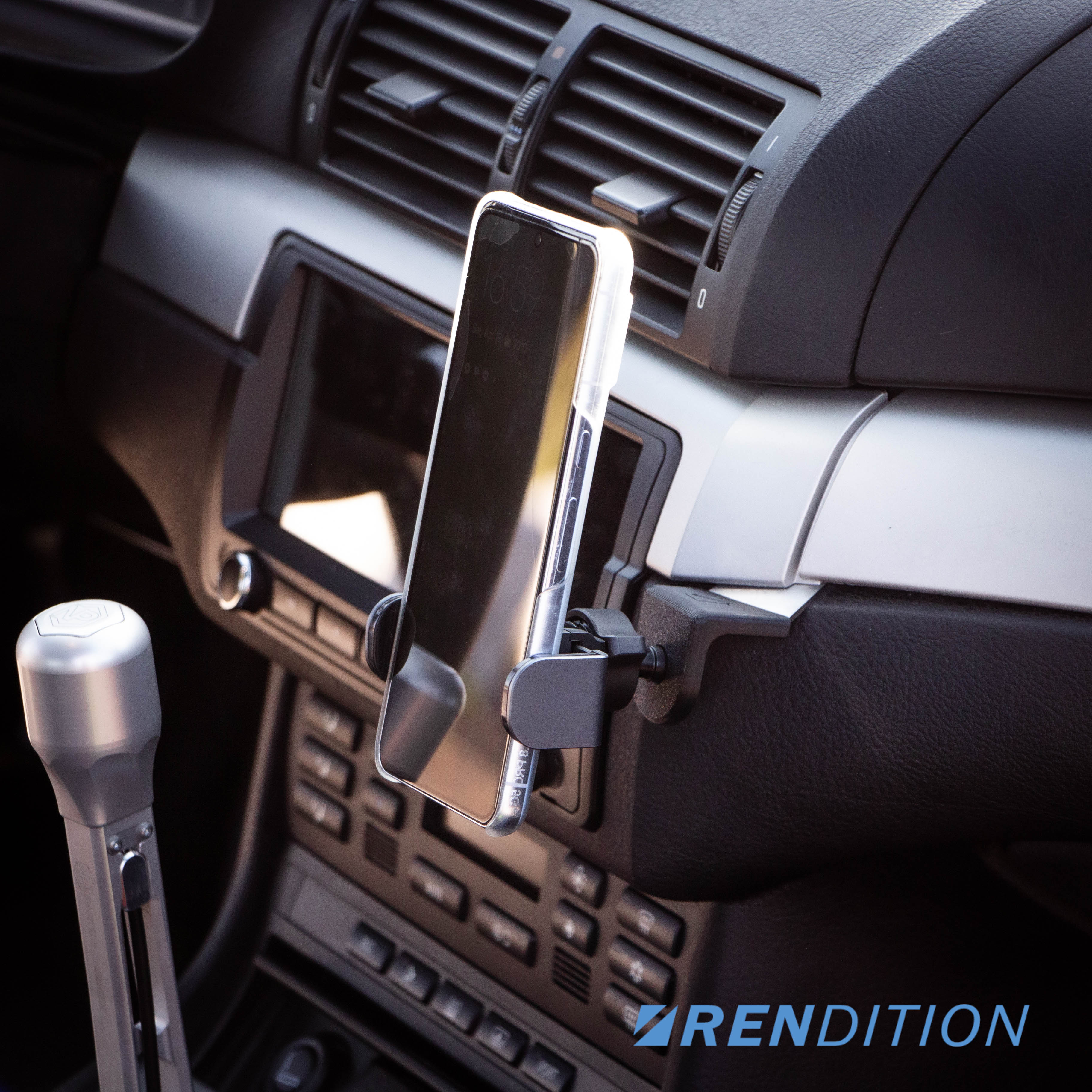 BMW E46 Phone Mount | Rendition E46 Dash Mount Phone Holder V3 - Image 3