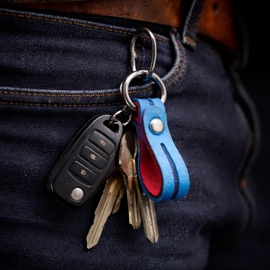M Color Alcantara Key Ring - Image 2